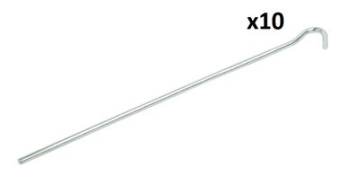 Estaca de tienda de metal de 25 cm con ojo abierto x10 piezas