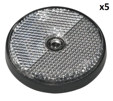 Reflector blanco 60mm montaje con tornillos x5 piezas