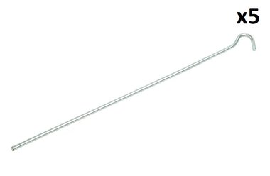 Estaca de tienda de 30 cm de metal con ojo abierto x5 piezas