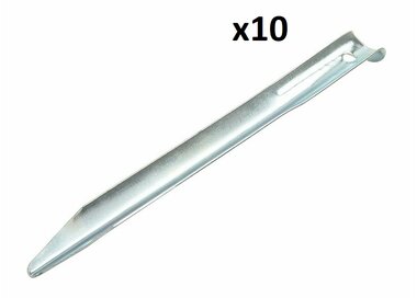 Estaca de tienda de metal de 22 cm de media cana x10 piezas
