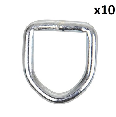 Anillo en D 6mm x10 piezas