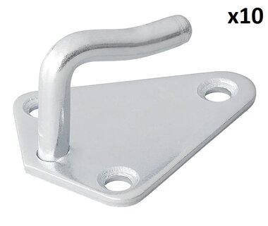 Gancho de cuerda de metal soldado 40x45mm x10 piezas