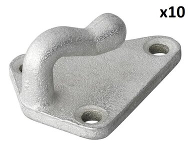 Gancho de cuerda de metal 40x45mm x10 pieza