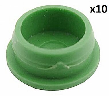 Tapa de cubricion para placa de anclaje verde x10 unidades