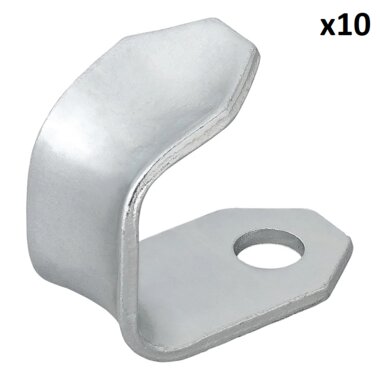 Gancho atornillable de metal 37 x 25 x 3 mm x5 unidades