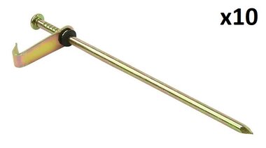 Clavija de roca de 21 cm de metal con gancho x10 piezas