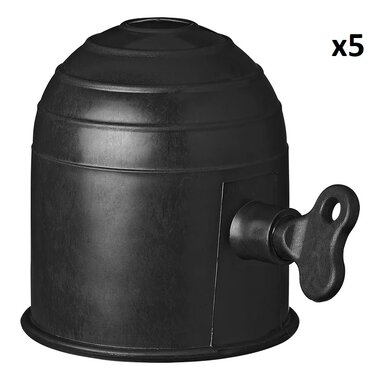 Tapa de barra de remolque negra con cerradura x5 piezas