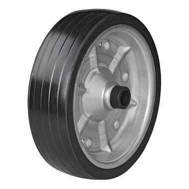 Neumatico para rueda jockey con llanta metalica grande y neumatico de goma 220 x 65 mm, 500 kg