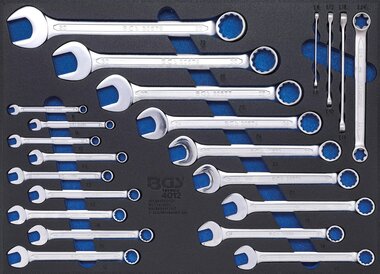 Bandeja para carro 3/3: Llaves combinadas y llaves E-Torx 22 piezas
