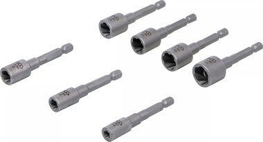 Juego extractor para tornillos y tuercas entrada hexagono exterior (1/4) para taladros electricos 7 piezas