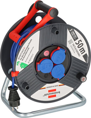 Carrete de cable 50 m IP44 AT-N05V3V3-F 3G1,5 azul