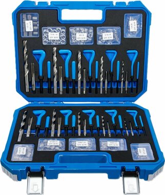 Juego de reparacion de roscas medidas metricas / de pulgadas M5 - M12 1/4 - 1/2 320 piezas