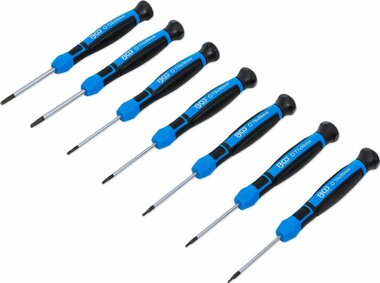 Juego de destornilladores de precision perfil en T (para Torx) 7 piezas