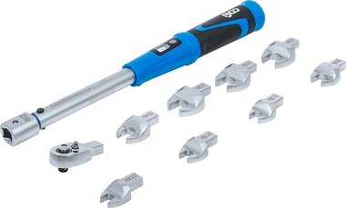Juego de llave dinamometrica de 9 x 12 mm cabezales insertables 10 - 50 Nm 10 piezas