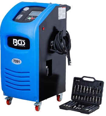 Dispositivo de cambio de aceite de la caja de cambios automatica y de limpieza
