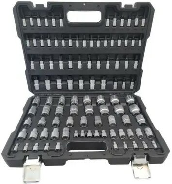 Juego de vasos Torx 1/4 + 3/8 + 1/2 de 101 piezas
