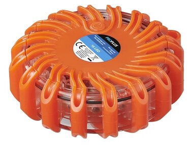 Disco de advertencia naranja con 16 LED