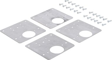 Juego de placas de reparacion de bisagras acero inoxidable 4 piezas