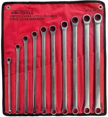 Juego de llaves de estrella con carraca extra largas 8–19 mm 10 piezas