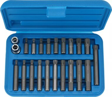 Juego de vasos con puntas 22 piezas 3/8 + 1/2