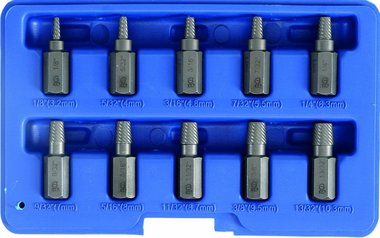 Juego 10 piezas extractor de tornillos
