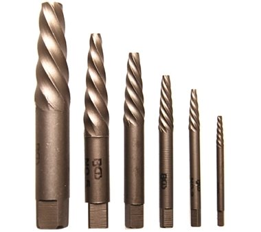 Juego 6 piezas para la extraccion de tornillos