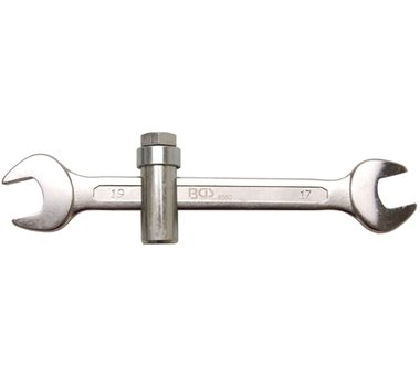 Llave para sanitarios con deslizante M10, 17x19 mm