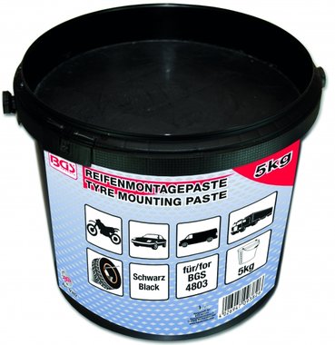 Reifenmontagepaste, negro, 5 Kg cubo