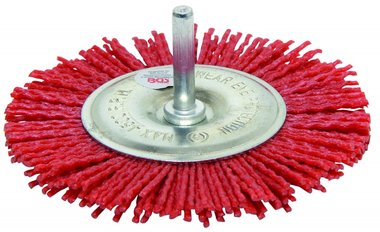 Cepillo de nylon, 100 mm, 6 mm de eje