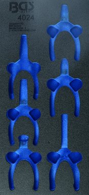 1/3 Bandeja de herramientas (408x189x32 mm), vacia, para alicates de precision de 6 piezas