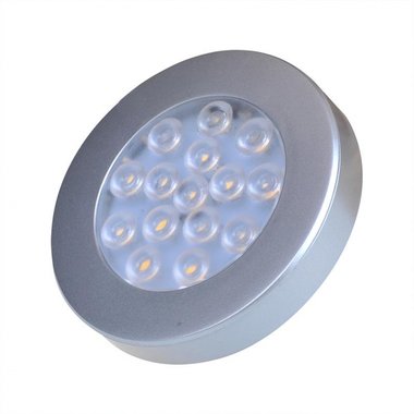 Surface mounted spotlight 15-leds 12V 200lm Ø70x12mm