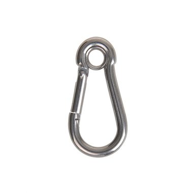 Gancho de carabina con ojo de 70x7mm, A4 RVS AISI 316, 750 daN