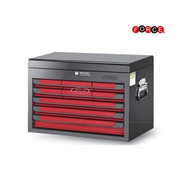 Mueble de pared con 9 cajones Rojo y Negro (barniz brillante)