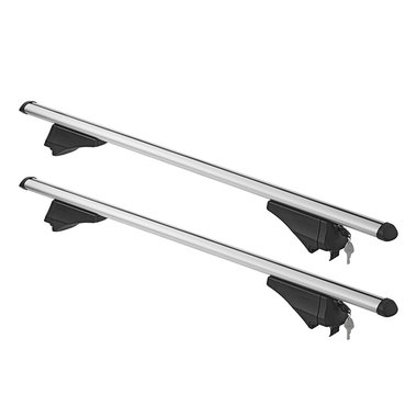 Barras portaequipajes de aluminio para bacas cerradas 120 cm, aluminio para 75 kg