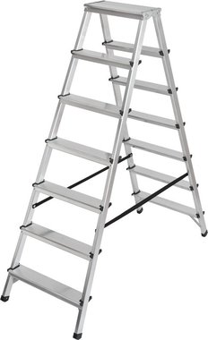 Escalera de tijera doble de aluminio 2x7 peldanos Altura de la escalera de peldanos 1,46m